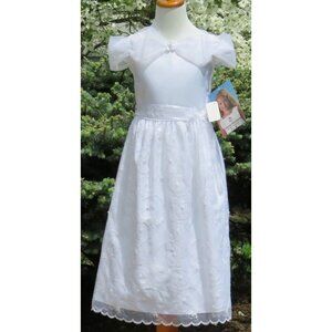 Lauren Madison Communion Dress 7 Girls  White Wedding Flower Girl